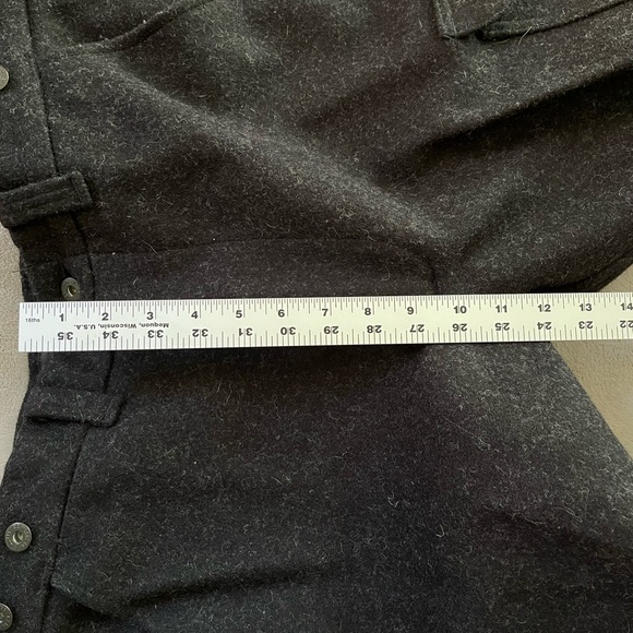 Vintage Filson Mackinaw Wool Field Pants Black Charcoal Mens 36 Outdoor Warm - Picture 10 of 11